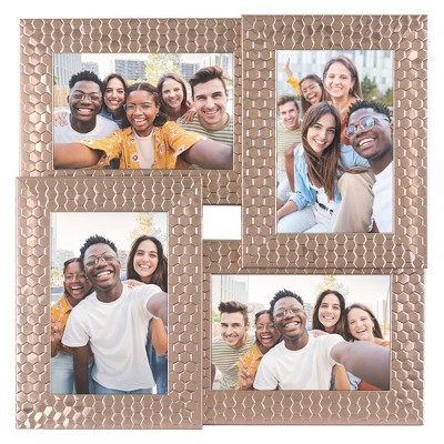 REGALWOVEN Wall Hanging Decor Collage Picture Family Photo Frame  Holds 4 Photos of 4"x6"