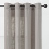 Chanasya 2pk Light Filtering Textured Grommet Semi Sheer Solid Window Curtain Panels - Set of 2 - 2 of 4