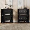 Cat Litter Box Enclosure, Hidden cat Litter Box Furniture with 2 Doors and Pads - 4 of 4
