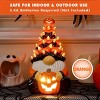 Joyfy 8.5'' Tall Halloween Tabletop Tree Decoration, Pumpkin Gnome Ceramic Tree with Built-in LEDs for Halloween Party Supplies Indoor Decorations - 4 of 4