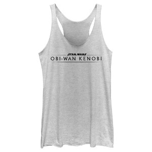 Juniors Womens Star Wars: Obi-Wan Kenobi Jedi and Empire Logo Racerback Tank Top - 1 of 4
