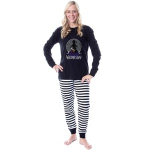 The Addams Family Wednesday Family 2 Piece Unisex Sleep Pajama Set - 1 of 4