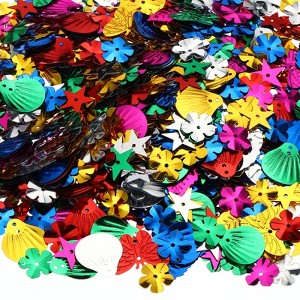 Unique Bargains Multi Shapes Style Shiny DIY Making Clothes Decoration Craft Supplies Sequins - 1 of 4