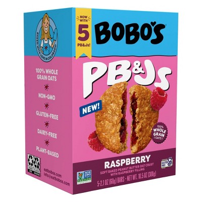 Bobo's Oat Bars Peanut Butter & Jelly Raspberry - 10.5oz/5ct