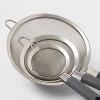 3pc Stainless Steel Mesh Strainer Set Silver - Made By Design™ - image 3 of 3