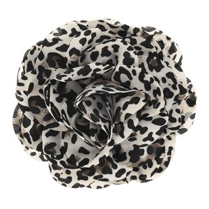 Unique Bargains Alloy Satin Fabric Big Rose Flower Dainty Brooches and Pins 1 Pc - 1 of 4
