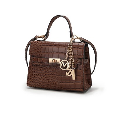 MKF Collection Naomi Vegan Crocodile Leather Women’s Satchel Bag by Mia K