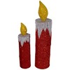 Northlight LED Lighted Candles Outdoor Christmas Decorations - 22.75" - Red - Set of 2 - 4 of 4