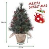2/3FTTabletop Christmas Tree,Pre-lit Xmas Tree with Cloth Bag Base - 2 of 4