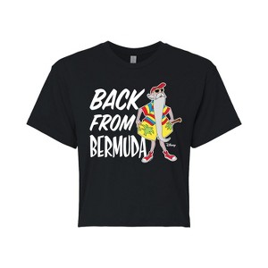 Women's - Disney - Straight Outta Bermuda Cropped Graphic T-Shirt - 1 of 4