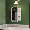 CAVINAS 24"x16" Recessed Matte Finish Bathroom Storage Cabinet with Mirror,Metal Frame Mirrored Wall Cabinet with Adjustable Shelves - 4 of 4