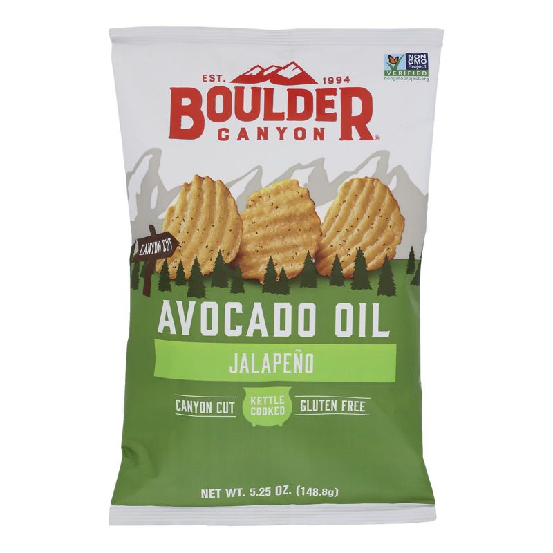 Boulder Canyon Jalapeno Avocado Oil Kettle Chips - Case of 12/5.25 oz, 2 of 7