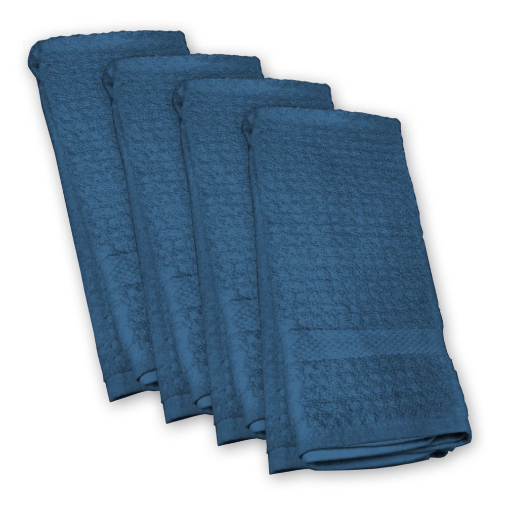 Photos - Towel 4pk Blue Kitchen  Blue - Design Imports