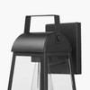 Globe Electric 1-Light Matte Black Outdoor Wall Sconce with Clear Glass Shade: ETL Listed, Dimmable, Metal Body - 4 of 4
