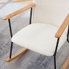 NicBex Accent Chair Rocking Chair with Adjustable Headrest Pillow Upholstered Glider Rocker Comfy Chair for Living Room, Bedroom - 3 of 4