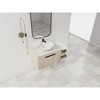 Vynxaria 42 in. Single Wall-Mounted White Oak Plywood Bath Vanity with White Flat Stone Slab Ceramic Top KD-PACKING Ready to Assemble - 3 of 4