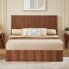 KTMBDW Queen/King Size Lift Up Storage Bed Frame, Fluted Wooden Platform Bed Frame with Lifting Storage, No Spring Box Needed/Noise Free - 2 of 4