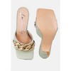 Mermaid Quilted Metallic Chain Embellished Sandals Women - 4 of 4