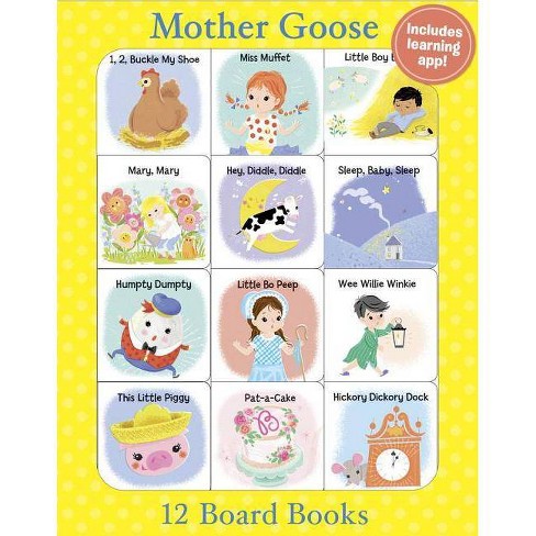 Mother Goose 12 Mini Board Books Paperback - 