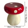 Vynxaria 13.8" Mushroom Model Resin Stool, Oversized Forest Base Statue, Indoor Outdoor Courtyard Lawn Multi-Purpose Decor - 4 of 4
