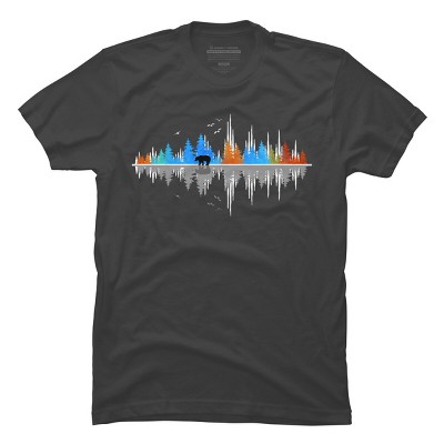 Men's Design By Humans Sounds of Nature Color Tree Notes By NomAdartStudio T-Shirt