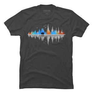 Men's Design By Humans Sounds of Nature Color Tree Notes By NomAdartStudio T-Shirt - 1 of 2