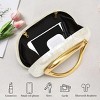 Women's Gold Purse with Removable Chain - Acrylic Evening Bag for Wedding, Party, Prom, Cocktail (Vintage Style Bag) - 4 of 4