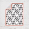 Bacati - Ikat Dots Stripes Coral Gray Girls 4 pc Crib Set with Muslin Sleeping Sack - 2 of 4