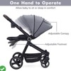 Baby Stroller Lightweight Infant Stroller w/ Storage Basket Convenient One-Hand Fold Travel Stroller w/Adjustable Footrest - 4 of 4