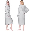 PAVILIA Women Robe with Hood, Fleece Plush Soft Long Hooded Robe, Fluffy Fuzzy Cozy Warm Bathrobe Shower Spa House - 2 of 4