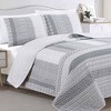 Isla Jade Twin/Twin XL Paisly Patchwork Quilt Set Gray - 2 of 4