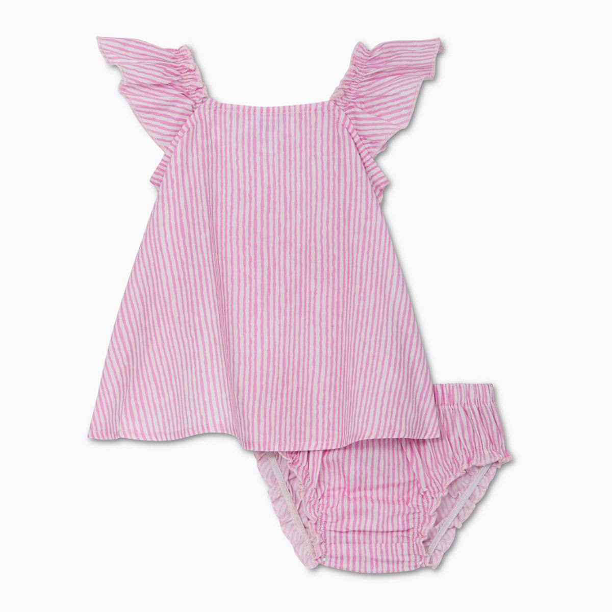 Rockets of Awesome Stripe Flutter Sleeve Top For Baby Girl