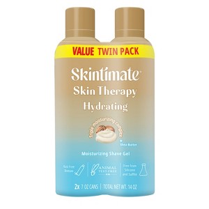 Skintimate Skin Therapy Hydrating Women's Shave Gel Twin Pack - 14oz - 1 of 4