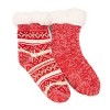 MUK LUKS Women's Chenille Eyelash Mix Cabin Sock (2 Pair Pack) - 2 of 3