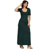 24seven Comfort Apparel Womens Casual Maxi Dress With Sleeves - 2 of 4