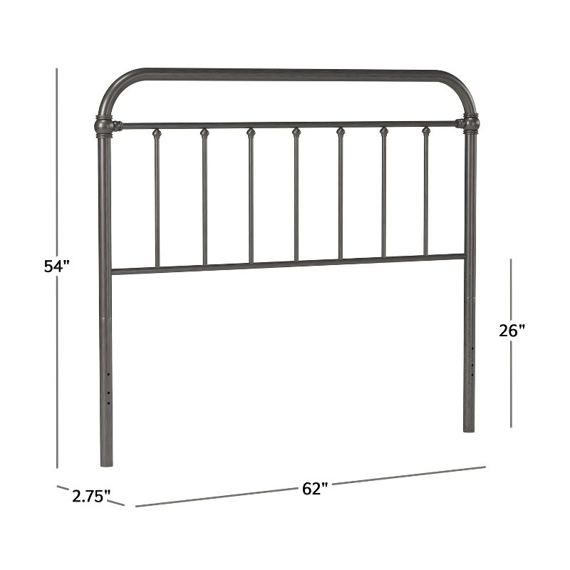 Full/Queen Kirkland Metal Headboard without Frame Aged Pewter - Hillsdale Furniture, 4 of 12