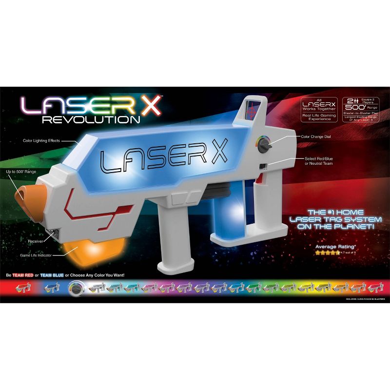 Laser X Revolution Two Player Long Range Laser Tag Gaming Blaster Set, 3 of 10