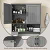 Over The Toilet Storage Cabinet with Barn Doors & Paper Holder Stand, Toilet Rack - 4 of 4