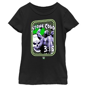 Girl's WWE Stone Cold Steve Austin 3:16 Collage T-Shirt - 1 of 4
