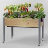CedarCraft Self-Watering Cedar Planter Rectangular Outdoor Garden Bed Natural 21"x47"x32" - 3 of 4