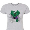 Women's - Marvel - Hulk Smash Through Wall Fitted Graphic T-Shirt - 2 of 3