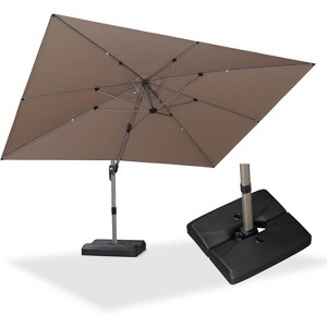 PURPLE LEAF Deluxe Aluminum Outdoor Patio Umbrella Square Cantilever Umbrellas - 1 of 1