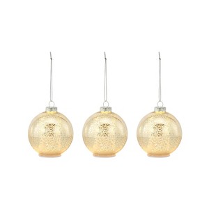 Mr. Christmas Set of 3 Mini Mercury Glass LED Ornaments - 3.75" - 1 of 1