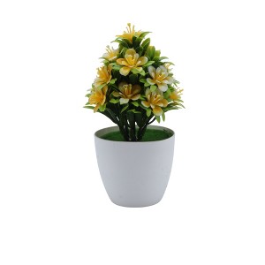 Unique Bargains Fake Plants Five-Leaf Cinquefoil Plant Plastic 3.15"x3.15"x7.87" 1 Pcs - 1 of 4