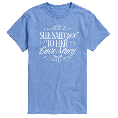 Women's - Instant Message - Yes To Her Love Story Short Sleeve Graphic T-Shirt