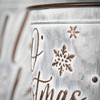 8.5"H and 10.5"H Sullivans Metal Christmas Planter - Set of 2, Silver - 2 of 3