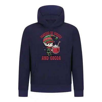 Everyday Kids Christmas Collection Powered by Cookies and Cocoa Pullover Hoodie – Holiday Sweatshirt - Navy