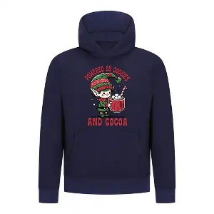 Everyday Kids Christmas Collection Powered by Cookies and Cocoa Pullover Hoodie – Holiday Sweatshirt - Navy - 1 of 1
