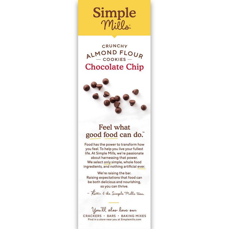 Simple Mills Crunchy Chocolate Chip Cookies - 5.5oz, 5 of 8