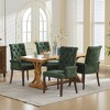 Kumasinova Luxury Chenille Fabric Dining Chairs with High Tufted Back,Set of 1,Elegant Rubberwood Club Chairs for Kitchen,300lbs Max - 2 of 4